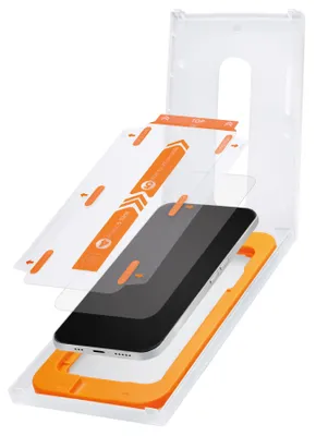 Immagine prodotto di Protezione per schermo in vetro temperato Mobilize per iPhone 14 Pro Max – Compatibile con le custodie + Cornice di montaggio