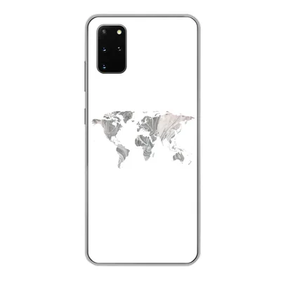 Produktbild von MuchoWow® Handyhülle Schutzhülle Hülle für Samsung Galaxy S20 Plus Weltkarte - Muster - Schwarz Silikon Softcase Handy Hülle - Hartschale