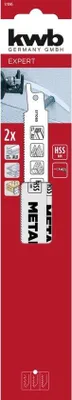 Produktbild von Kwb Bi-Metall Sägeblätter 228 mm Länge, 1,8 mm Zahnung, 2 Stück für Metall