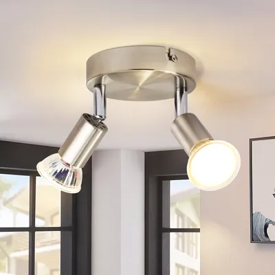 Immagine prodotto di ZMH faretto da soffitto LED lampada da cucina GU10 - lampada da soffitto 2 fiamme rotonde 350° luce da soffitto per cucina corridoio camera da letto soggiorno senza lampadina