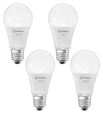 Produktbild von 4 x Ledvance LED Smart+ A60 Birne 9,5W = 75W E27 matt 1055lm warmweiß 2700K Dimmbar App Google Alexa Wifi