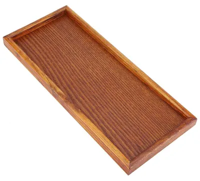 Produktbild von Holztablett rechteckig Bambus Serviertablett 36 x 27 x 2 cm
