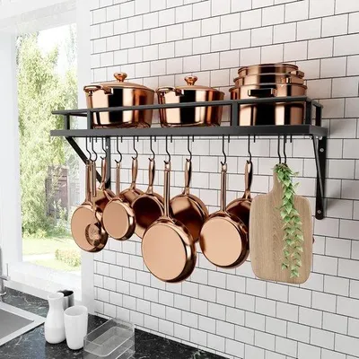 Produktbild von Famanu Wandregal mit Multifunktionalen Haken - 75 cm