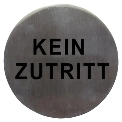 Produktbild von 6x Hinweisschild "Kein Zutritt" aus Edelstahl˜7.5cm