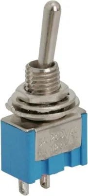Obrázok produktu pre 5x mini kolískový spínač SPST VYPNUTÉ-ZAPNUTÉ - 2-polohový kolískový spínač 250 V AC 3 A / 125 V AC 6 A - jednopólový spínač s pájkovými pripojeniami - mini zapustený spínač - dĺžka páky 10 mm - puzdro 13 x 9 x 7 mm - predajná jednotka 5 kusov [09016]