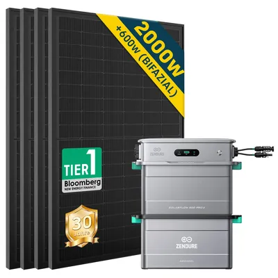 Produktbild von Balkonkraftwerk mit Speicher 2000w(500*4) mit Zendure 800 pro2 und AB2000L,ohne Halterung