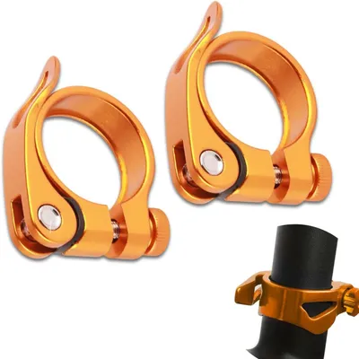 Productafbeelding van Fietszadelklem met snelsluiting, 2 stuks, 35 mm, geschikt voor mountainbikes