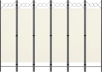 Image de Cloison de séparation 6 panneaux Blanc 240x180 cm