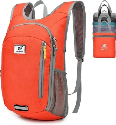 Zdjęcie produktu dla Unyqoos® Składany plecak 10 L – ultralekki, wodoodporny plecak idealny na co dzień i w podróży, z przednią kieszenią, bocznymi siatkami, tylną kieszenią zapinaną na zamek, karabińczykiem i pasem piersiowym