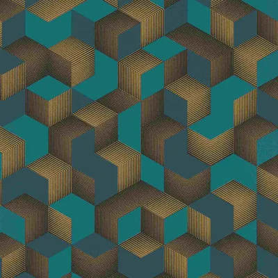 Image de Papier peint intissé Motif graphique Noir Bleu 403909 Papier peint à motifs Selection