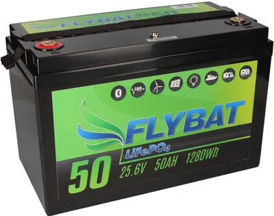 Produktbild von FLYBAT LiFePO4 Akku 24V (25,6V) 50Ah inkl. Bluetooth und CanBus