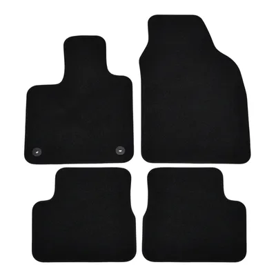 Image de Tapis De Sol De Qualité Supérieure Noir Pour Fiat 500e Electric Depuis 2020 4pcs, Ajustement Précis, Base Antidérapante, avec Attaches
