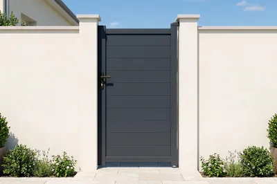 Produktbild von Gartentür aus aluminium 1m EIGER H.180cm grau
