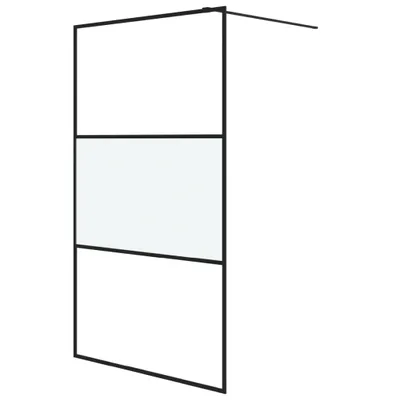 Zdjęcie produktu dla vidaXL Parawan prysznicowy do kabiny prysznicowej czarny 115x195 cm półmatowy ESG