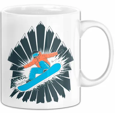 Produktbild von Snowboarder Tasse Geschenk Lustige Geschenkidee Spruch Für Berg Fahrer (Weiß)