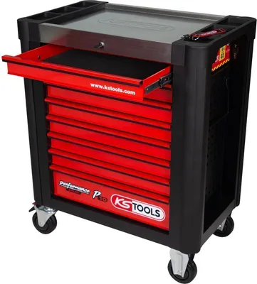 Produktbild von KS TOOLS 810.7397 Performanceplus Werkstattwagen-Satz P10 mit 397 Werkzeugen für 7 Schubladen