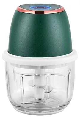 Obrázek produktu pro Mini mixér s 300 ml skleněnou nádobou, bezdrátový a dobíjecí – snadno a rychle naseká česnek, cibuli a zeleninu