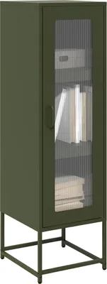 Produktbild von vidaXL Highboard Olivgrün 36x39x123 cm Kaltgewalzter Stahls