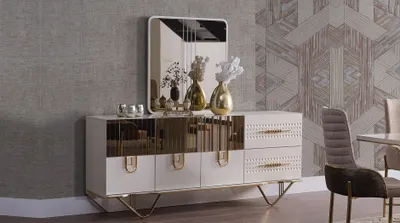 Produktbild von Anrichte Schrank Hochglanz Möbel Holz Luxus Kommode Sideboard