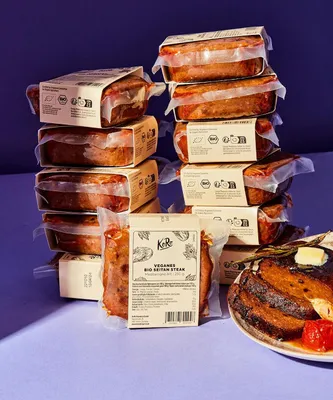Produktbild von KoRo I Veganes  Seitan Steak Mediterrane Art 12 x 250 g