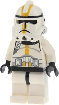 Produktbild von 1x Lego Minifigur Star Wars Clone Trooper weiß Kopf schwarz Helm 7655 sw0128a