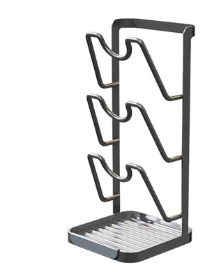 Imagen del producto de Soporte de almacenamiento para múltiples tapas de ollas, ideal para la cocina
