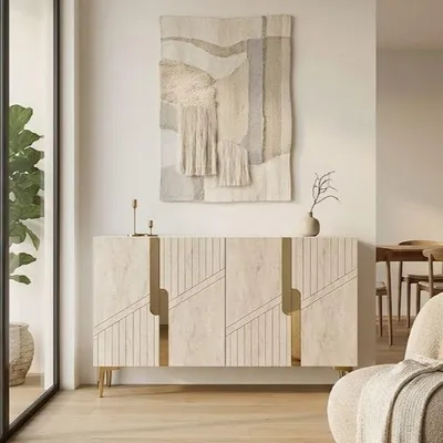 Obrázok produktu pre Skye Decor, kvalitná konzolová zostava (3-dielna) v dekóre "Safírový dub", šírka 120 cm, 100% melamín