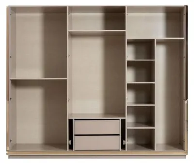 Produktbild von Kleiderschrank Holzschrank Moderne Garderobenschrank Schrank Beige
