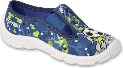 Produktbild von Hausschuhe Befado 975X191 975Y191 blau mit Ball, Schlupfschuh