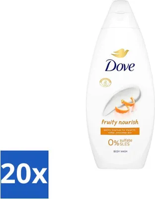 Produktbild von Dove Fruity Nourish Duschgel – Sulfatfrei – 250 ml - Vorteilspack - 20 Stücke