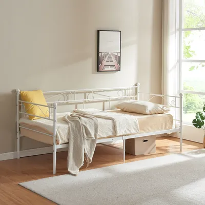 Produktbild von Metallbett 'Granada' Tagesbett 90x200 cm Stahl Weiß