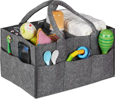 Immagine prodotto di relaxdays 10033027_709 relaxdays Wickeltasche grau