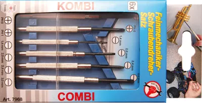 Obrázek produktu pro KRAFTMANN 7968 Sada přesných mechanických šroubováků křížových/drážkových, 6 ks.
