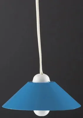 Produktbild von Hängelampe LED mit farbigem Schirm für Puppenhaus, Farbe blau