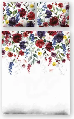 Produktbild von Bettwäsche, Baumwollsatin, Exklusiv, Premium 160x200 Jolanda Bunte Blumen