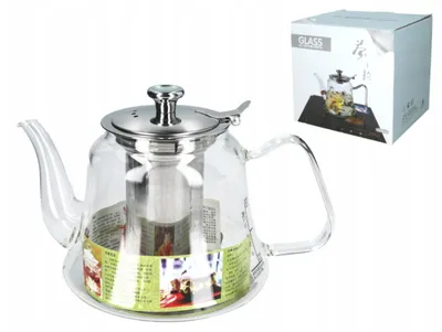 Produktbild von Hanipol Glas Teekanne mit Sieb, 1 Liter, Elegant
