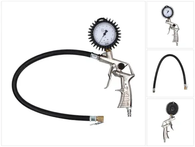 Produktbild von Rodcraft RF02G Reifenfüller Manometer geeicht + 500 mm Schlauch ( 8951011019 )