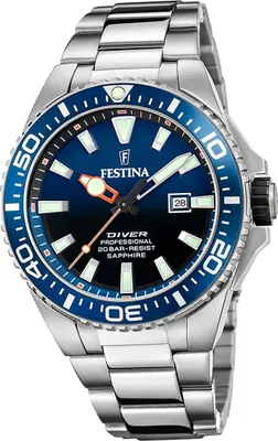 Produktbild von Festina Edelstahl Herren Uhr Armbanduhr silber Casual D2UF20663/1
