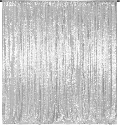 Produktbild von Hintergrundvorhang 244x244cm - Pailletten - Hochzeit - Party - Wohnzimmer Dekoration