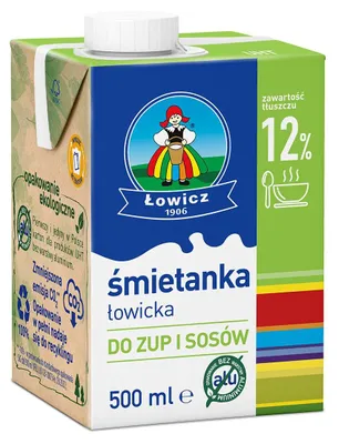 Obrázok produktu pre Łowicka smotana UHT, 12 % tuku, 500 ml