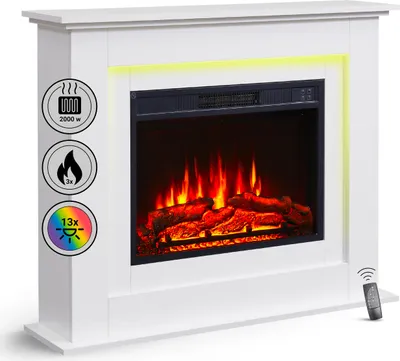 Obrázok produktu pre Elektrický krb BALDERIA Finn – stojací krb – biely