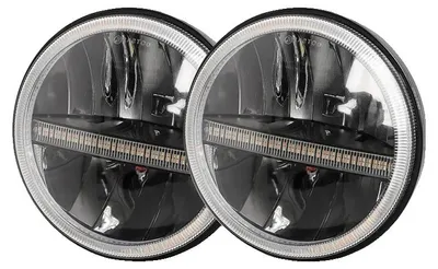 Obrázek produktu pro LED světlomety, dálková a potkávací světla, odolné hliníkové pouzdro, 2PC DRL blinkry, 6000K-a