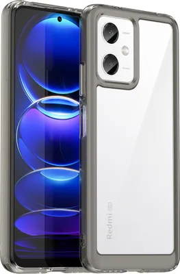 Produktbild von Xiaomi Poco X5 Hülle, Klar Rückseite Stoßfeste TPU Silikon Bumper Schutzhülle für Xiaomi Poco X5/Redmi Note 12 5G Grau