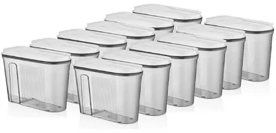Produktbild von Vorratsdosen mit Deckel, BPA-frei Kunststoff, 12-tlg, 12x3,2L
