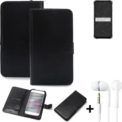 Produktbild von K-S-Trade Wallet Case Handyhülle kompatibel mit Ulefone Armor 12 5G Schutzhülle Flip cover Flipstyle Tasche Hülle Flipcover Slim Bumper schwarz +