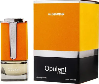 A perfume bottle and its packaging are displayed side-by-side against a white background.