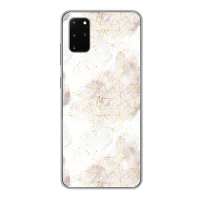 Produktbild von MuchoWow® Handyhülle Schutzhülle Hülle für Samsung Galaxy S20 Plus Marmor - Geometrie - Gold Silikon Softcase Handy Hülle - Hartschale