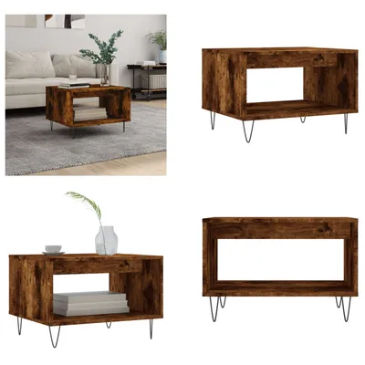 Obrázek produktu pro vidaXL Konferenční stolek kouřový dub 60x50x40 cm materiál na bázi dřeva - Konferenční stolek - Konferenční stolky - Odkládací stolek - Rozkládací stolek