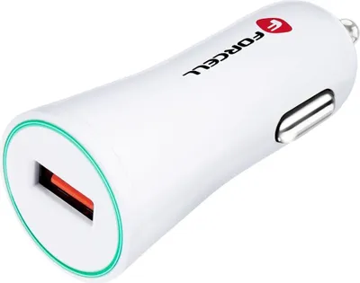 Produktbild von Forcell KFZ-Ladegerät Autoladegerät 2A mit USB und Quick Charge 3.0 KFZ-Ladegerät KFZ-Adapter Weiß