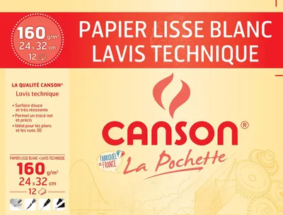 Obrázok produktu pre CANSON C200037101 CANSON technisches Zeichenpapier, 240 x 320 mm, 160 g/qm